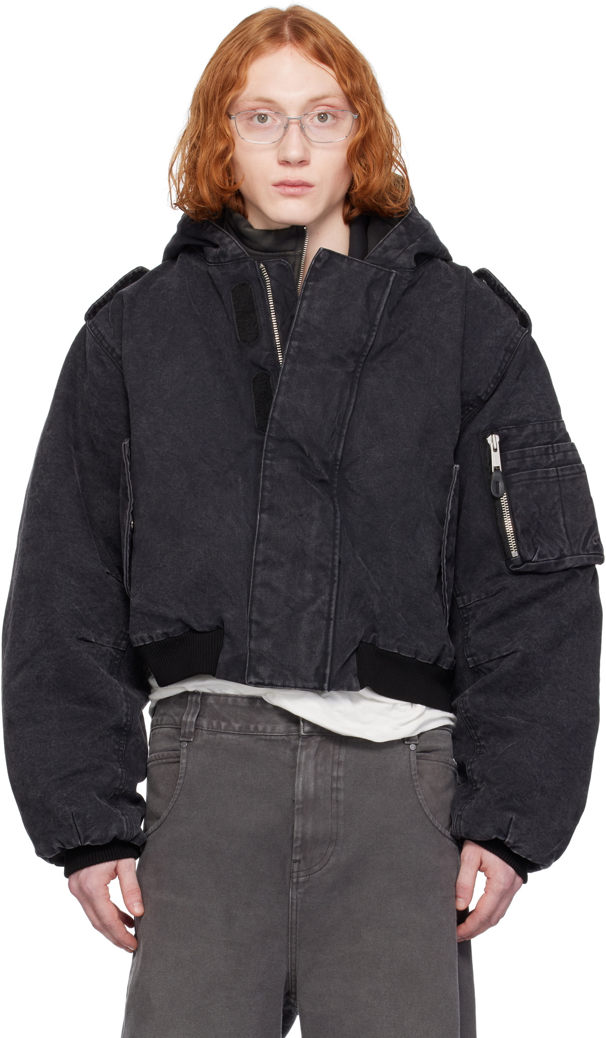 Entire Studios Black W2 Bomber Jacket Entire Studios