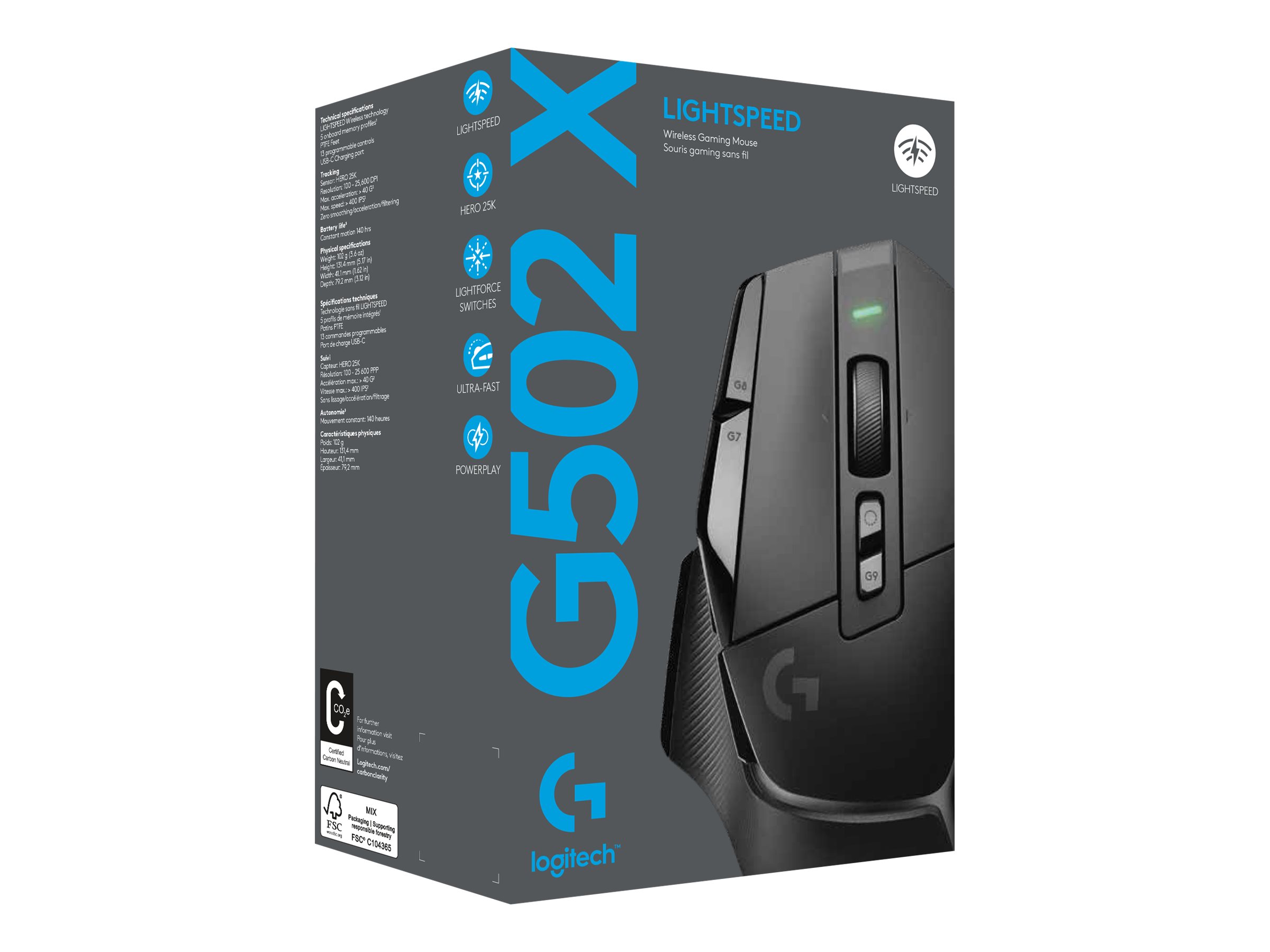 Logitech G G502 X LIGHTSPEED | Overview, Specs, Details | SHI