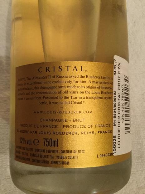2009 Louis Roederer Champagne Cristal Brut - CellarTracker