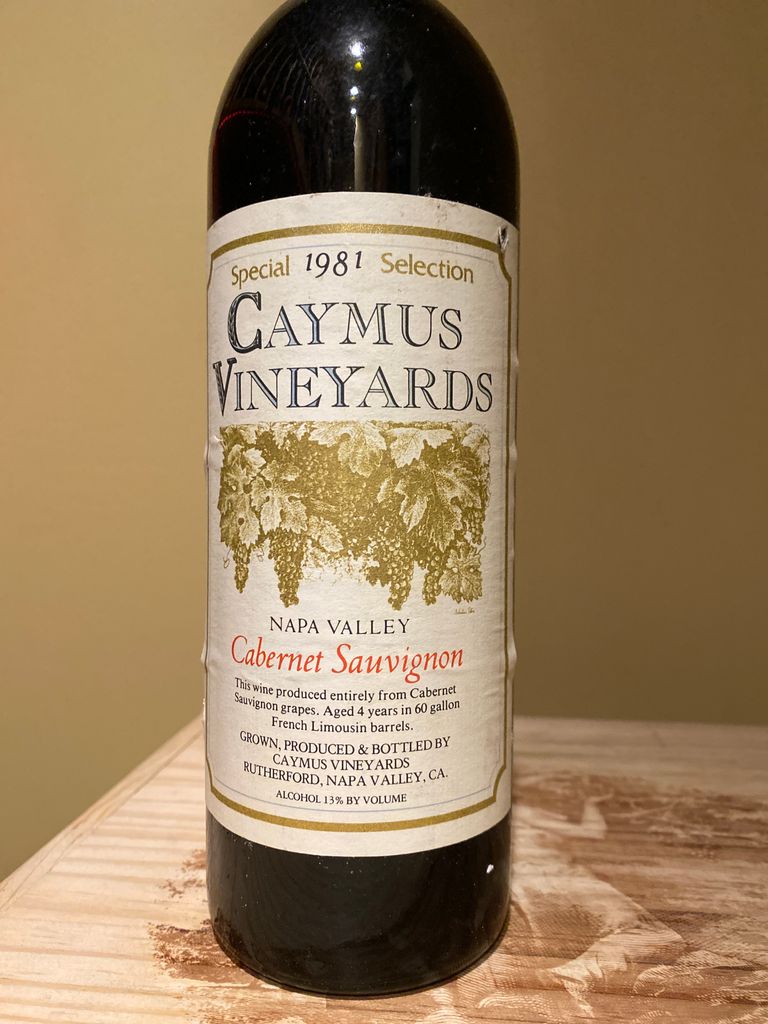 1981 Caymus Cabernet Sauvignon Special Selection - CellarTracker