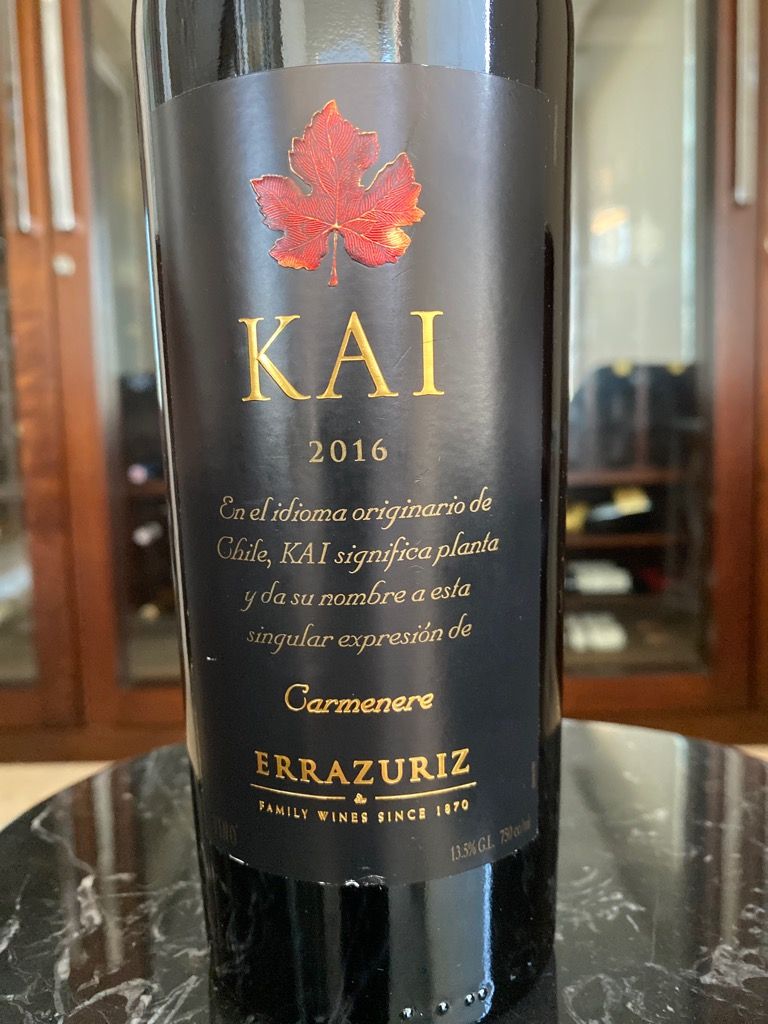 2016 Errazuriz Carménère Kai - CellarTracker