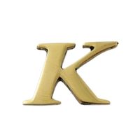 光 真鍮ゴールド文字 大文字 「K」 天地約20mm QL20ーK QL20-K 1セット