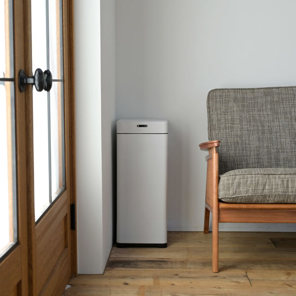 YAMAZEN ゴミ箱 センサー式 スライド開閉 乾電池式 42L (45L袋対応