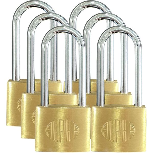 吉野金物 アルファ 南京錠 同一キー #1000吊長 40mmM 30E040 6個入 1