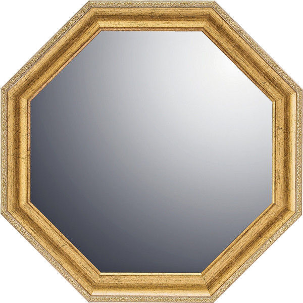ユーパワー ヴィンテージ八角ミラー「ゴールド（Mサイズ）」 VM-03015