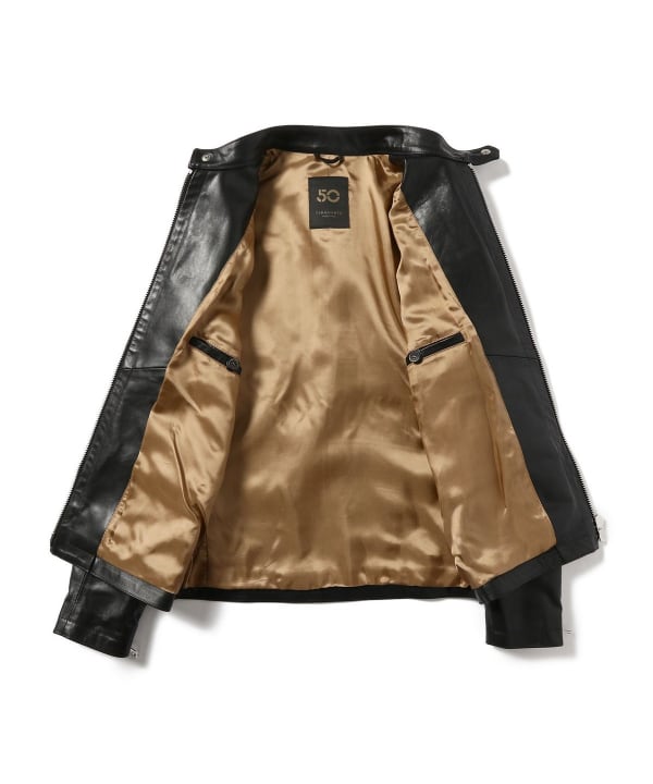 BEAMS F CINQUANTA / stand collar single rider jacket (blouson