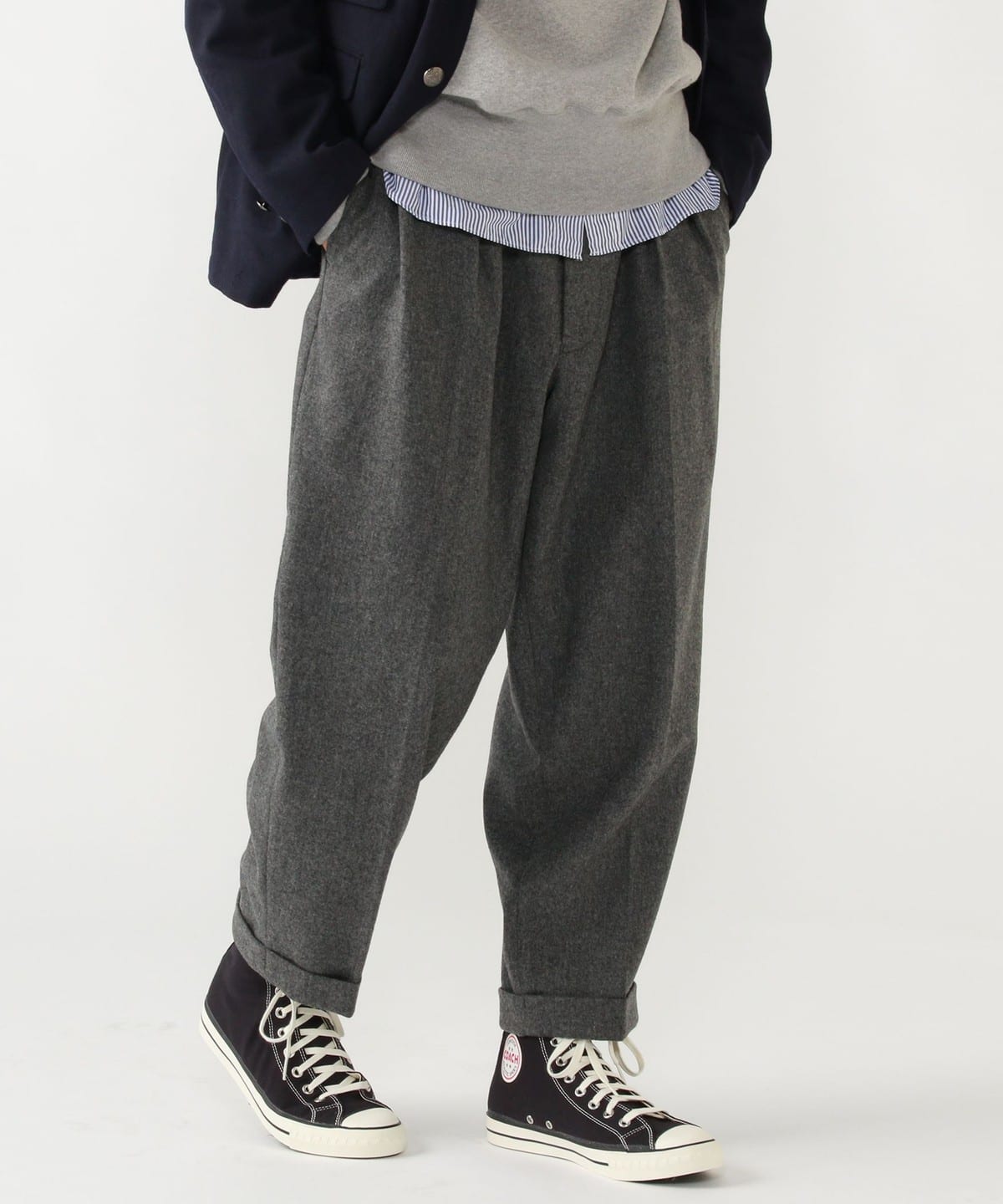 BEAMS PLUS（ビームス プラス）2 Pleats Tapered Flannel（パンツ