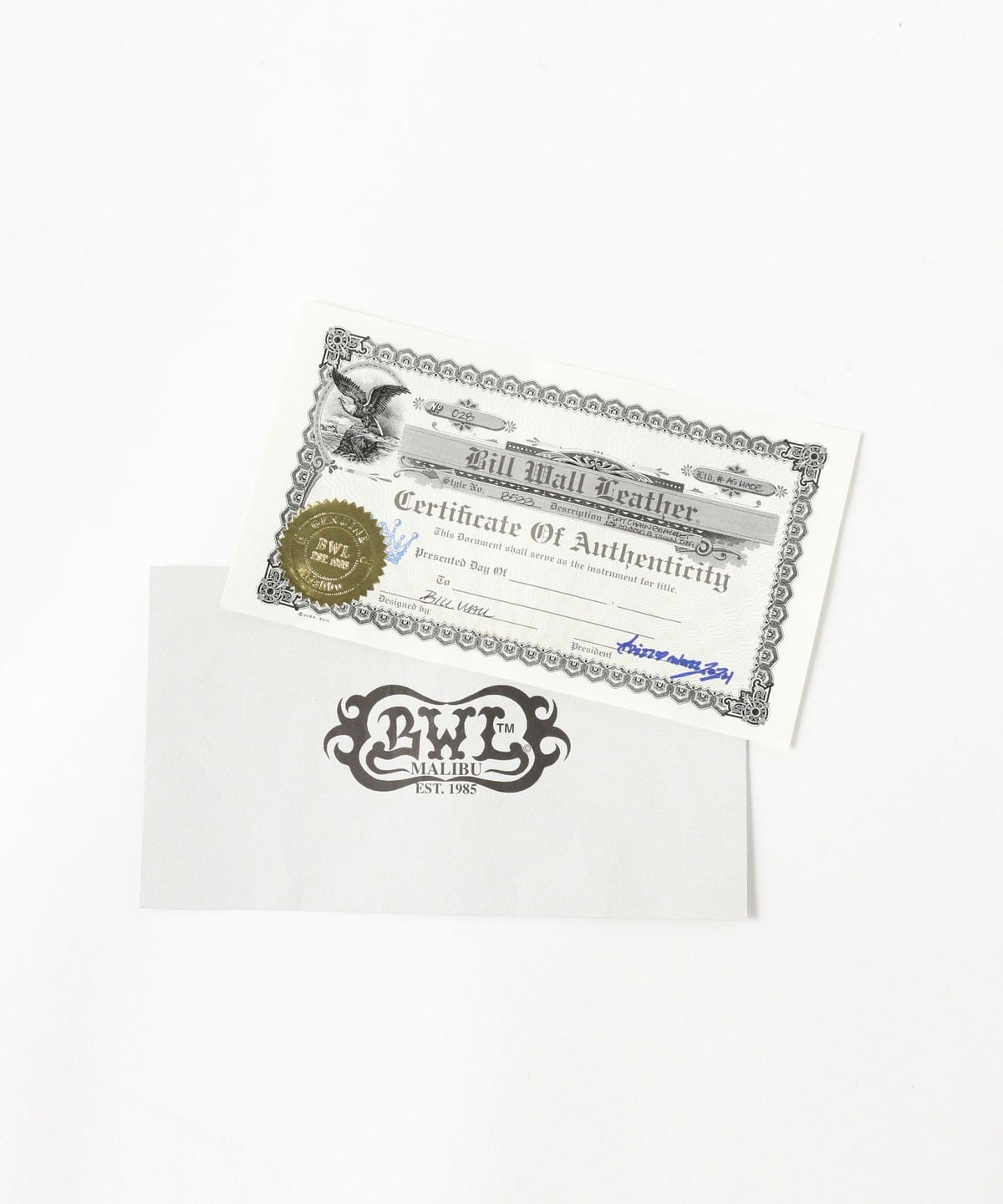 Bill Wall Leather（ビルウォールレザー）B533 with18k Coffin Tag