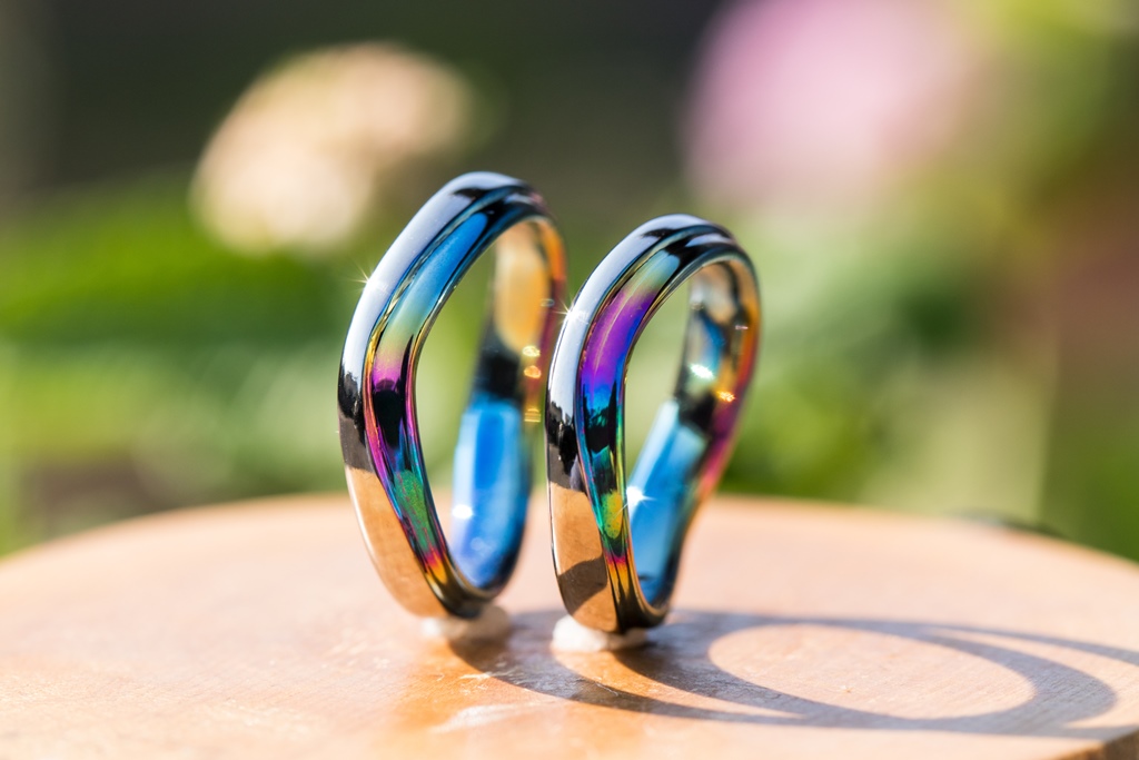 TEN4K レアメタルの指輪 チタン ジルコニウムの指輪 蓄光リング