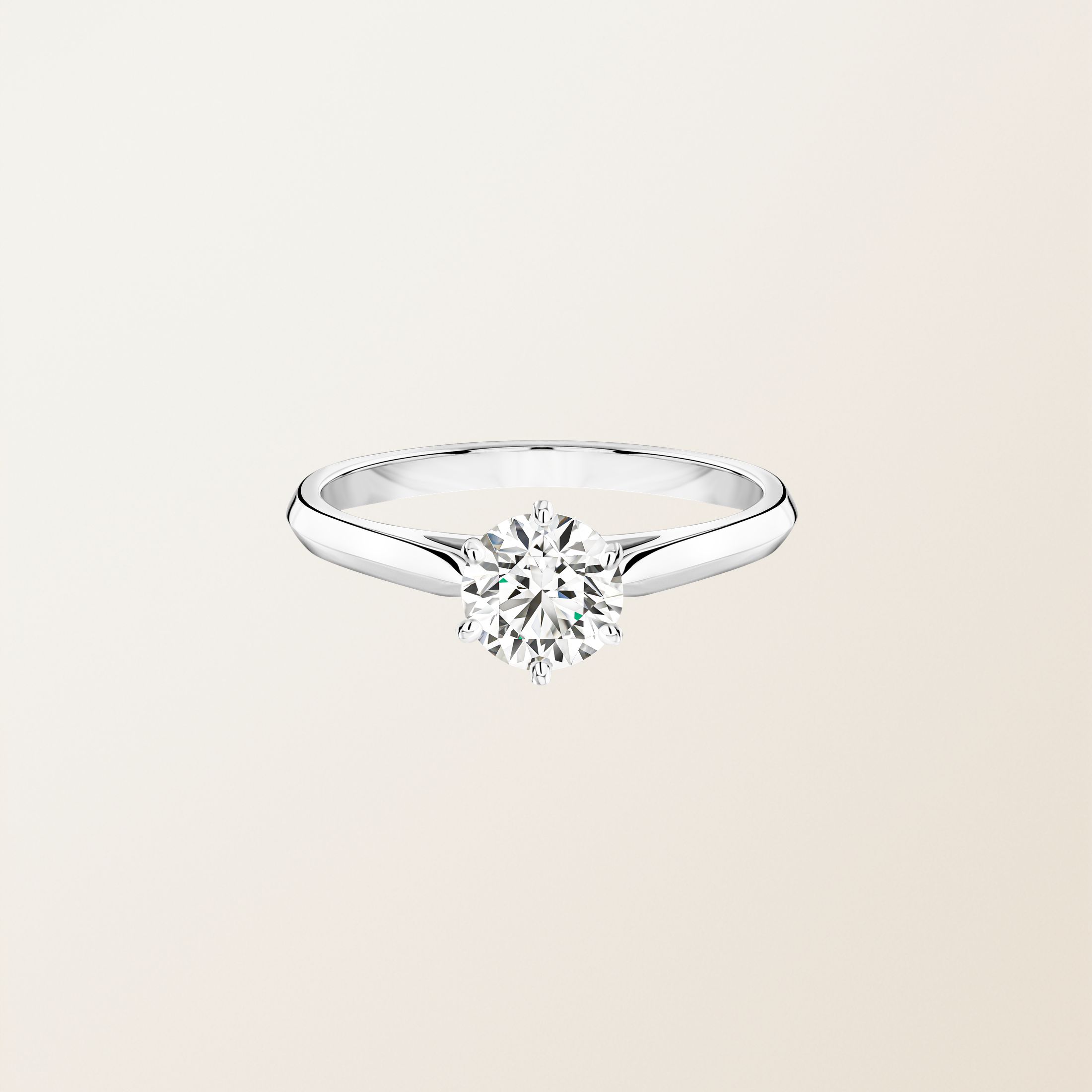 リング 18金ホワイトゴールド ダイヤモンド Lady 1 Ct