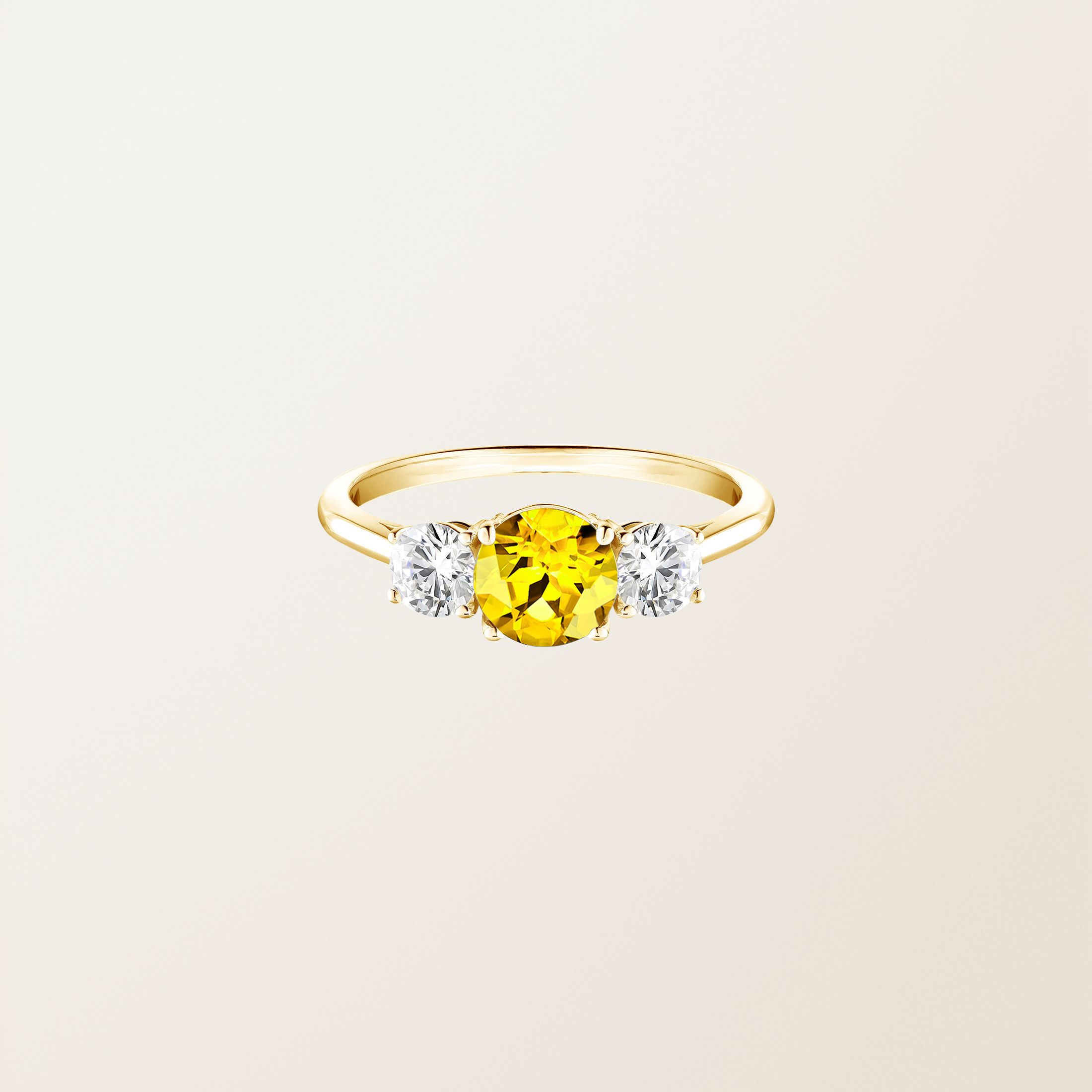 リング 18金イエローゴールド イエローサファイア Little Lady Duo