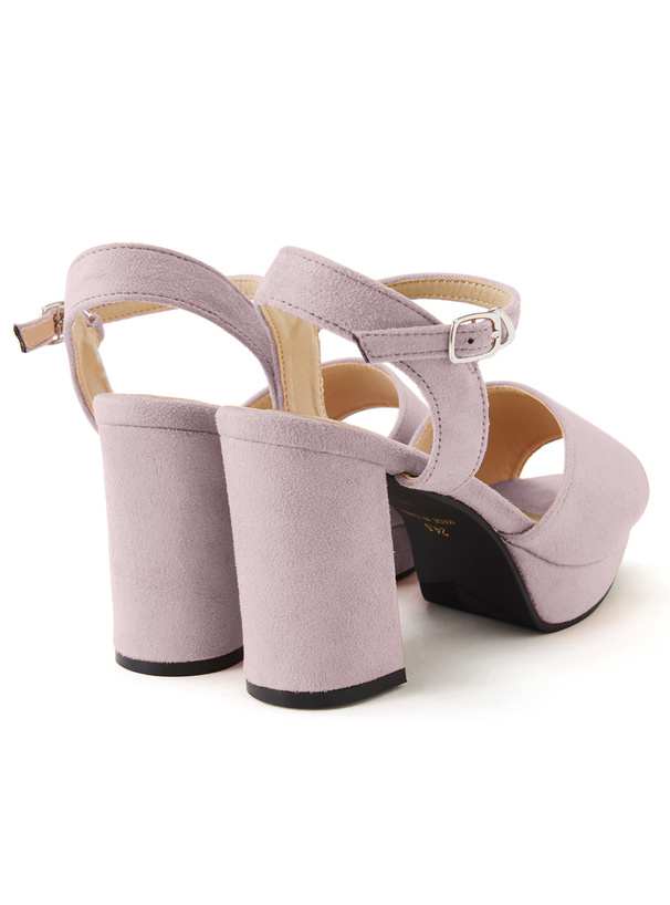 スエードチャンキーヒールサンダル[ci198] | レディースファッション