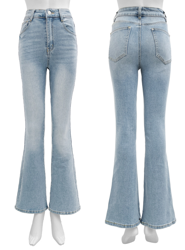 ハイウエストフレアデニムパンツ[cu498] | レディースファッション通販