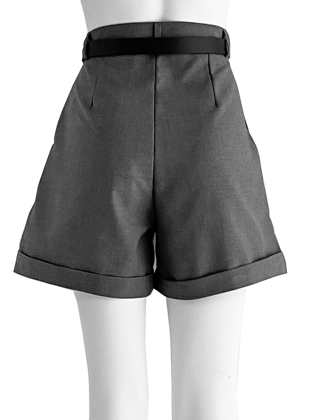 ベルト付きロールアップショートパンツ[at1974] | レディース