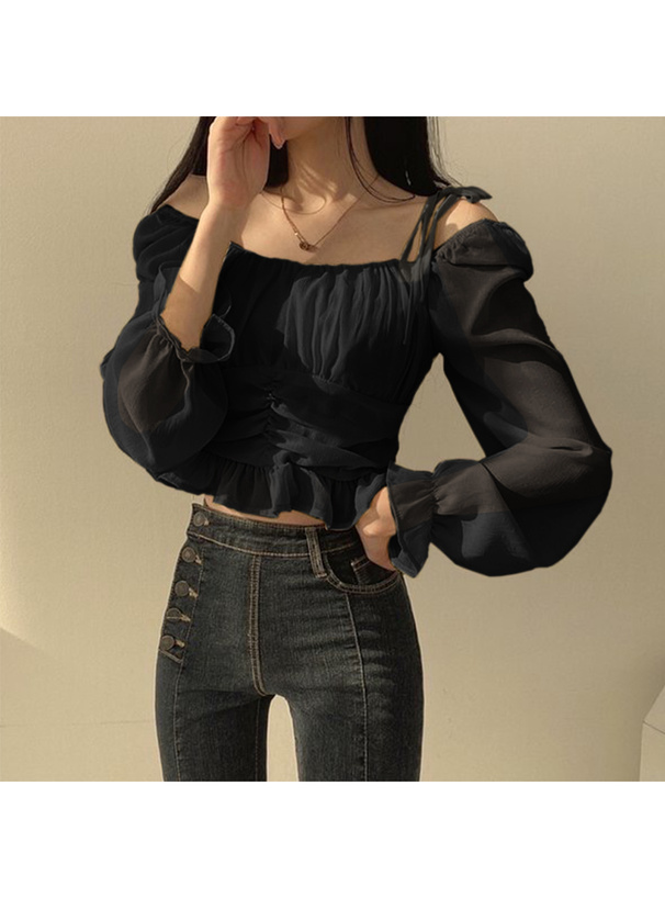 Mewl ショート丈2WAYオフショルTOPS ショート丈2WAYオフショルTOPS