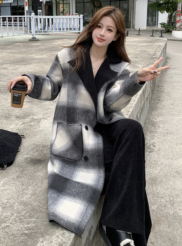 チェック柄リバーシブルチェスターコート[at2403] | レディース