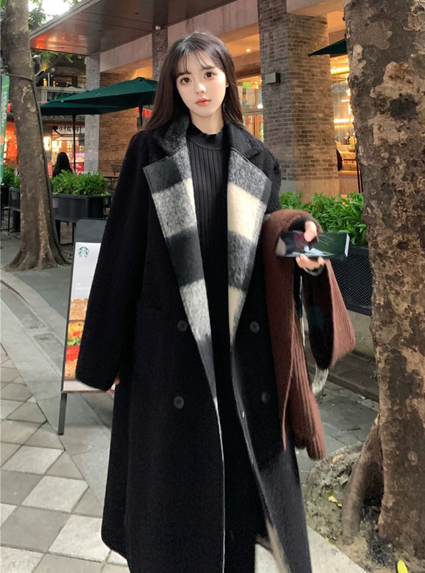 チェック柄リバーシブルチェスターコート[at2403] | レディース