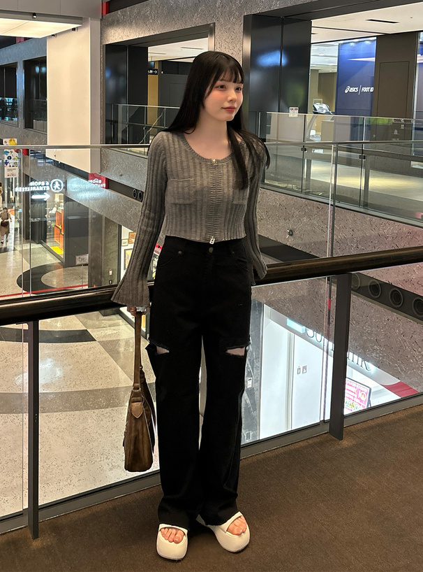 スリットダメージワイドパンツ[gm633] | レディースファッション通販の