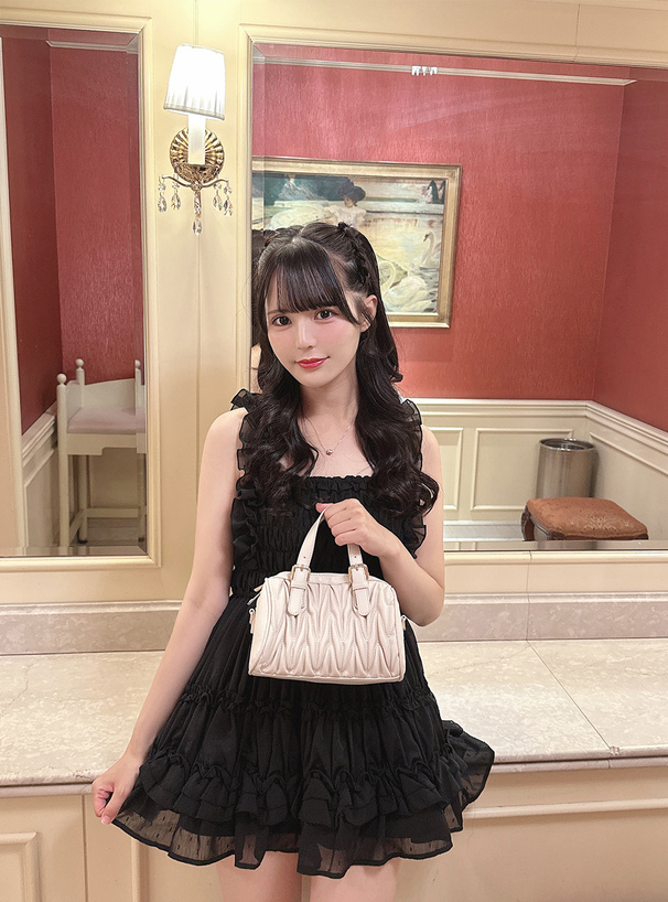 フリルショルダーティアードミニワンピース[gf106] | レディース