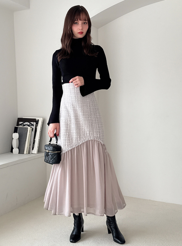 ト*)様 新品7万円 パーリーゲイツ モヘアニット＆スカート ふわふわ