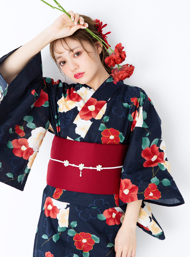 古典ツバキ浴衣セット[gi1003] | レディースファッション通販の