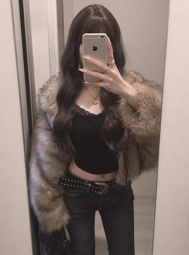 ショート丈ファージャケット[dpk409] | レディースファッション通販の