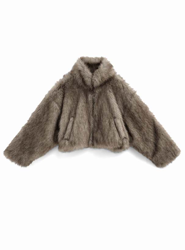 ショート丈ファージャケット[dpk409] | レディースファッション通販の