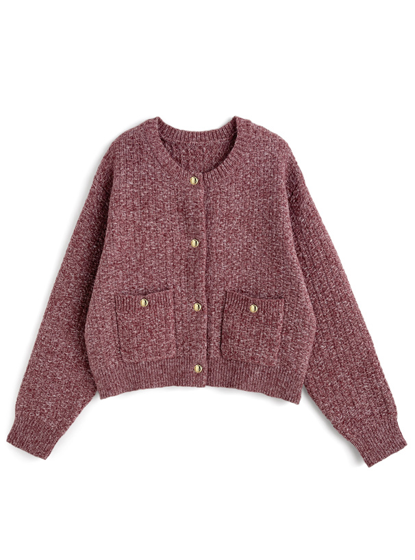 ゴールドボタンニットカーディガン[fo2212] | レディースファッション