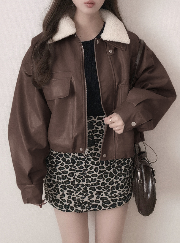 襟2Wayボア付きレザージャケット[kd90] | レディースファッション通販