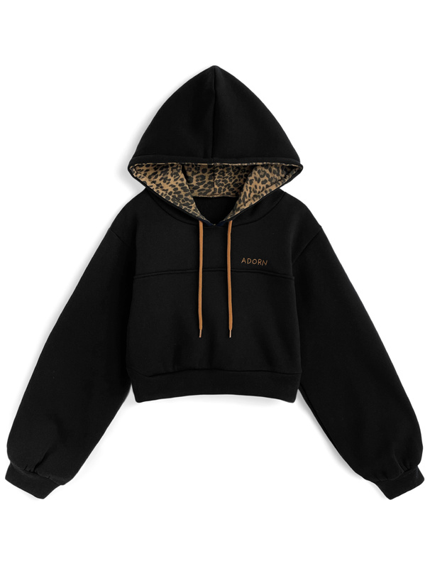 レオパード柄フードスウェットパーカー[sf1213] | レディース