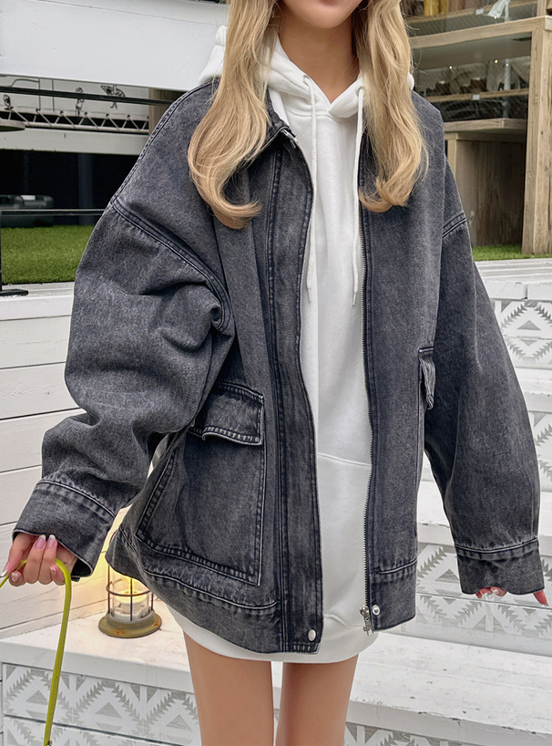 ビッグデニムジャケット[qu11] | レディースファッション通販の