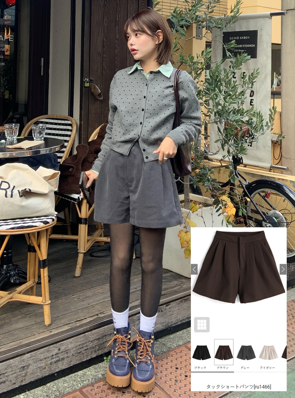 タックショートパンツ[ru1466] | レディースファッション通販の