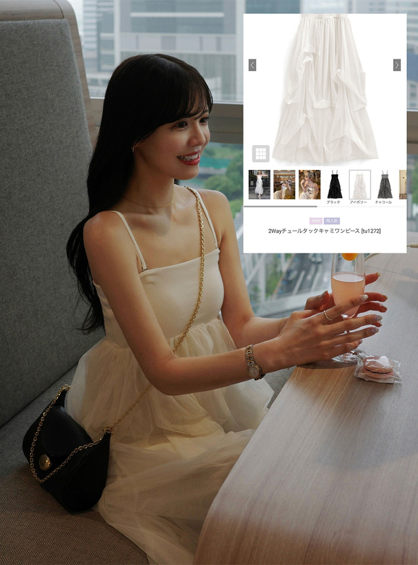 2Wayチュールタックキャミワンピース[tu1272] | レディース