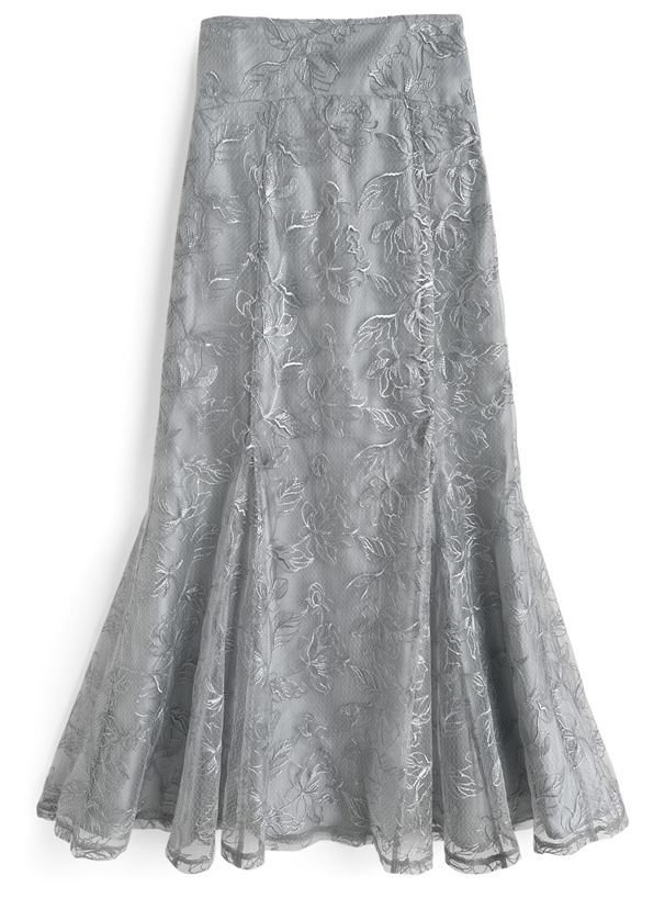 フラワー刺繍チュールマーメイドスカート[tw1195] | レディース