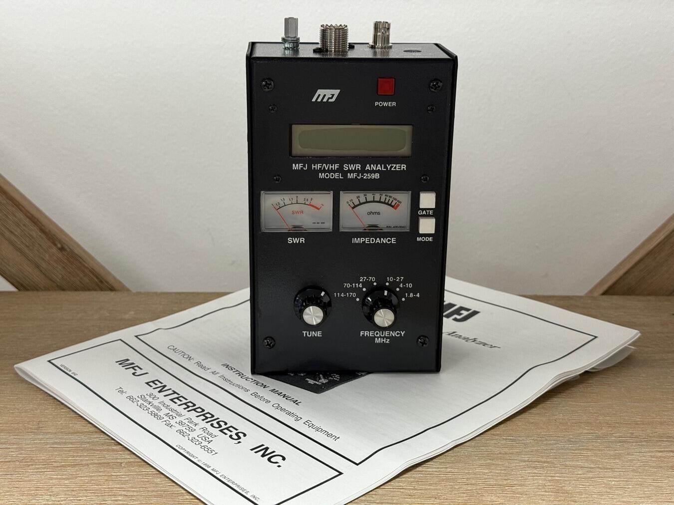Second Hand MFJ-259B Antenna Analyzer SWR, velocity factor, coax