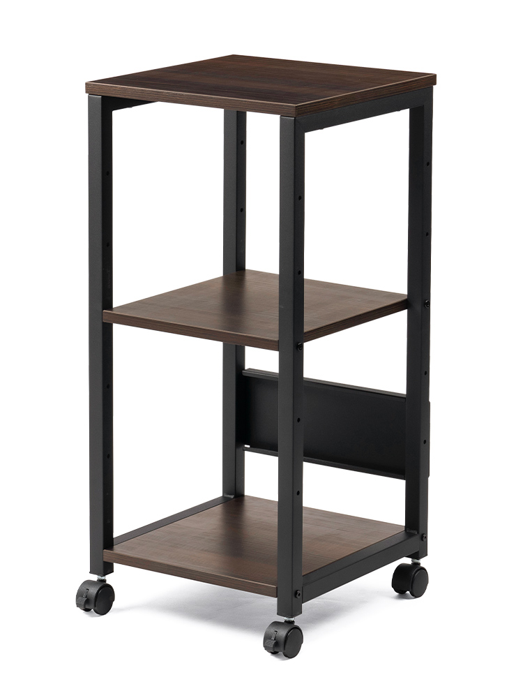 サイドテーブル（キャスター・移動式・3段・収納・木製・マルチラック