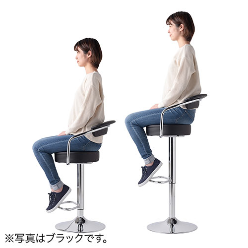 カウンターチェア（カットチェア・ホワイト） EZ15-SNC065W | 激安通販