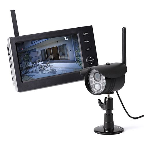 防犯カメラ&ワイヤレスモニターセット（防水屋外カメラ・ワイヤレス