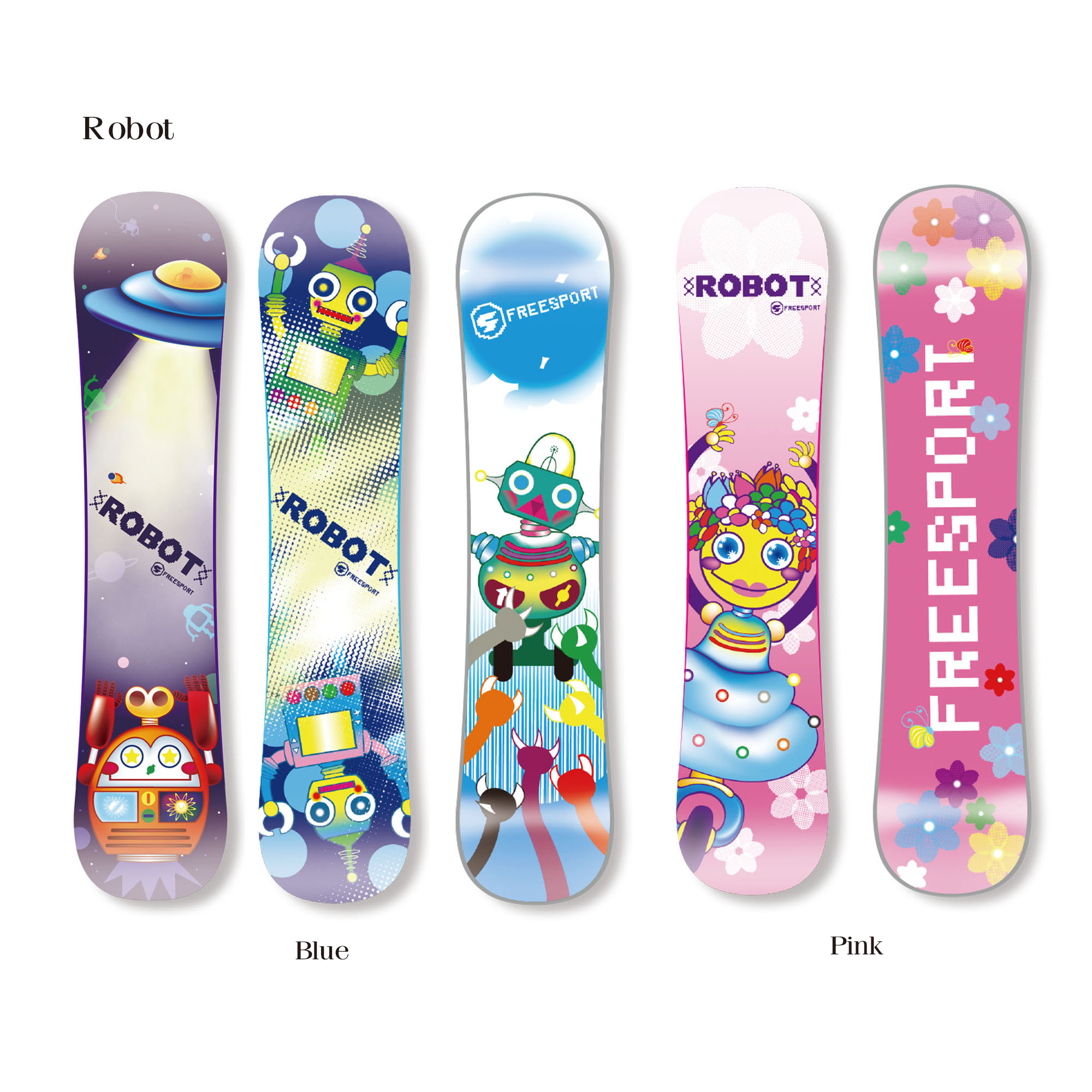 Kids Snowboards, Robot Girl - FREESPORT CORP.