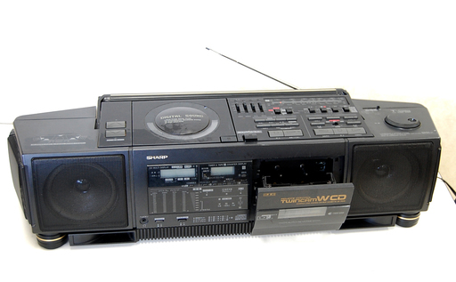 SHARP QT77R ラジカセ SHARP QT77 赤 ラジオ・ラジカセ - メルカリ