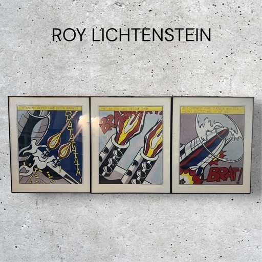 額装 ロイ・リキテンスタイン As I Opened Fire 3枚組SET 額装 ロイ・リキ