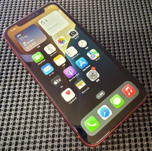 iPhone XR 64GB レッド SIMフリー バッテリー互換新品交換済み
