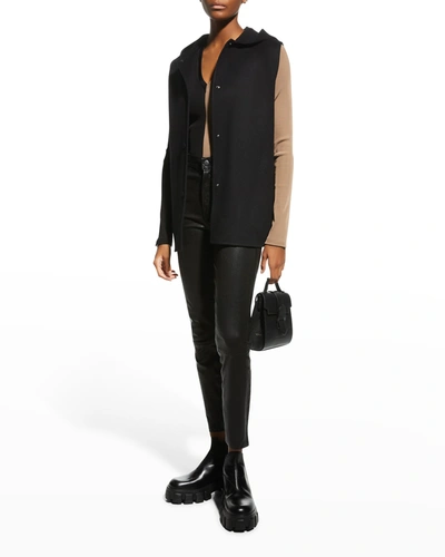 Theory Clairene Luxe New Divide Vest In Black | ModeSens