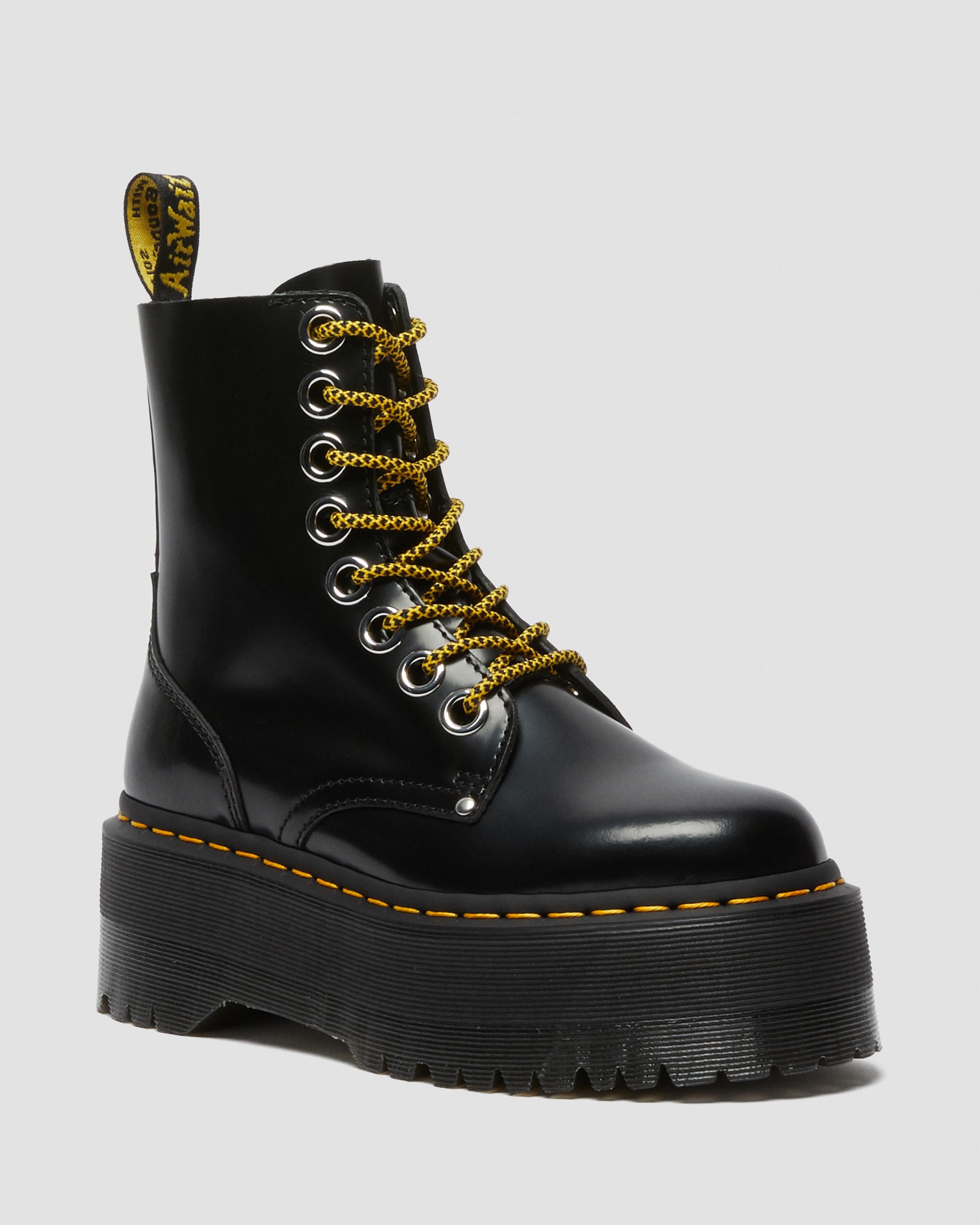 Jadon Max Boot Women's Platforms in Black Buttero | Dr. Martens