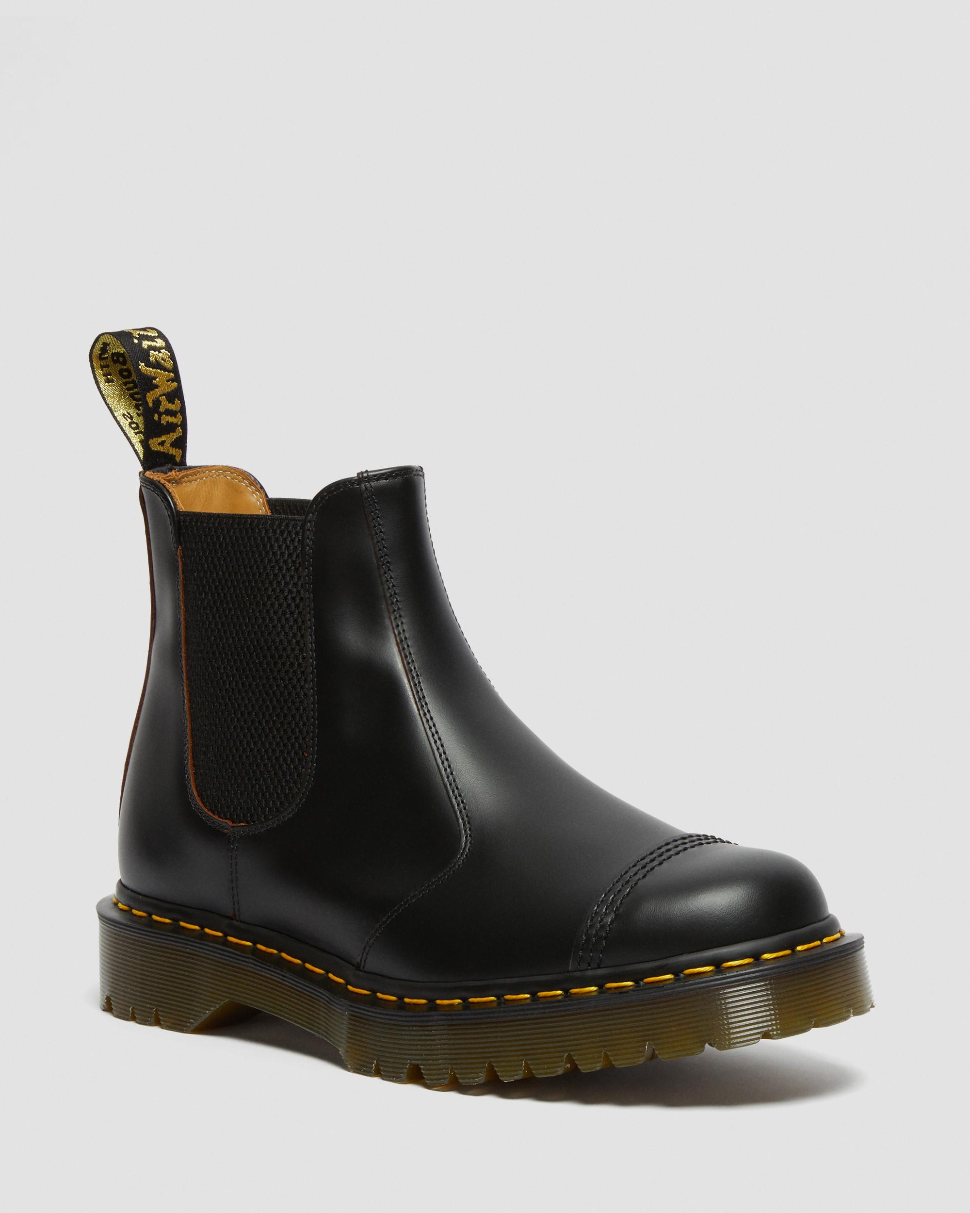 2976 Bex Made in England Toe Cap Chelsea Boots in Black | Dr. Martens