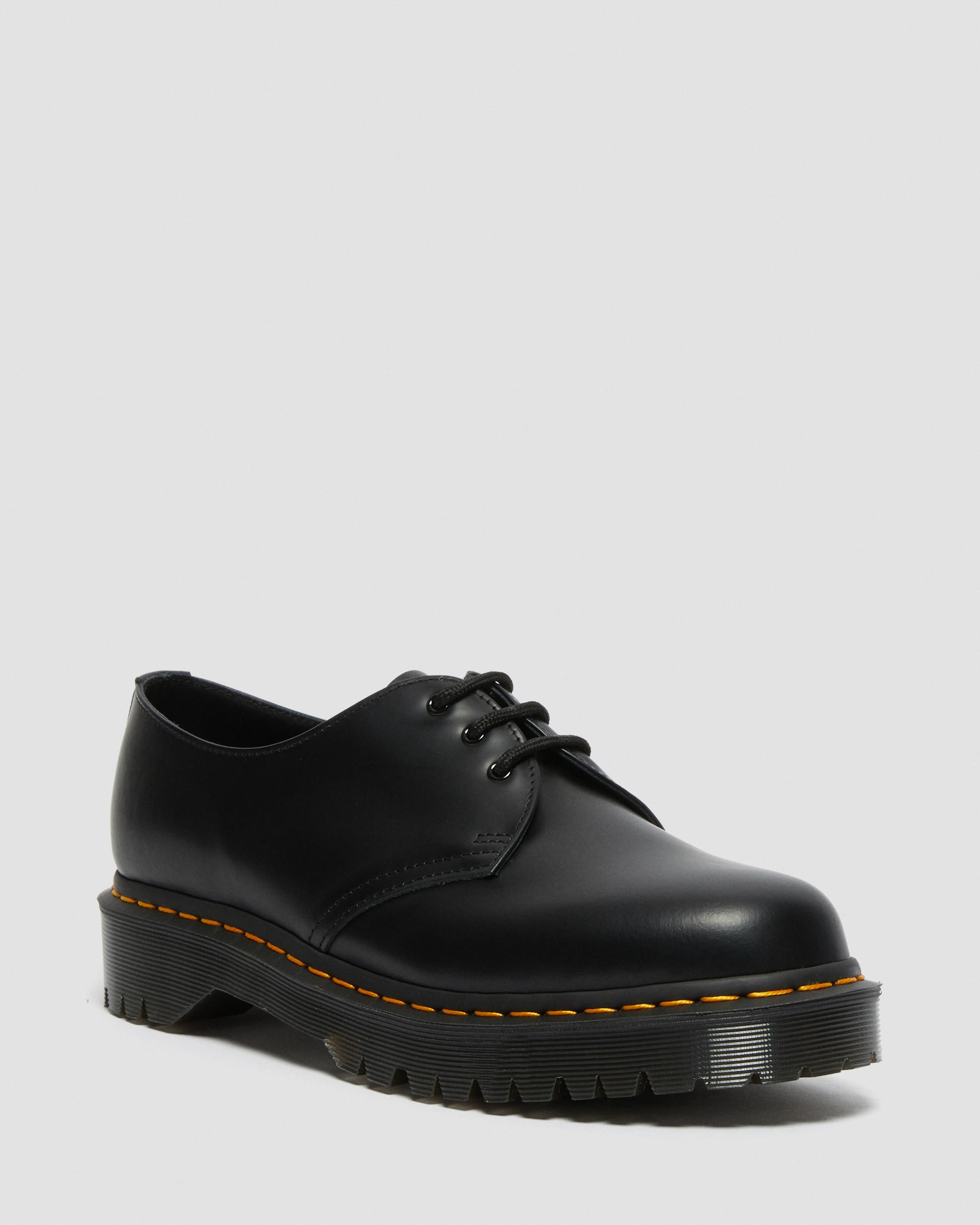 1461 Smooth Leather Platform Shoes in Black | Dr. Martens