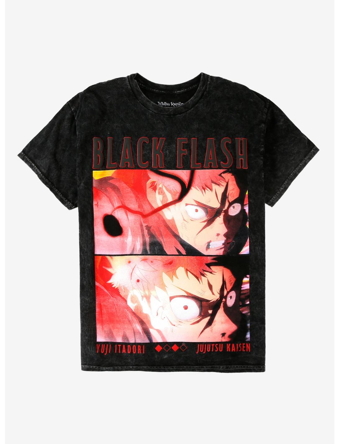 Jujutsu Kaisen Yuji Black Flash Mineral Wash T-Shirt | Hot Topic