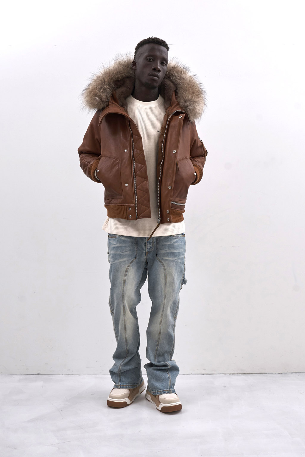 LEATHER N-2B JACKET - BROWN - MLVINCE