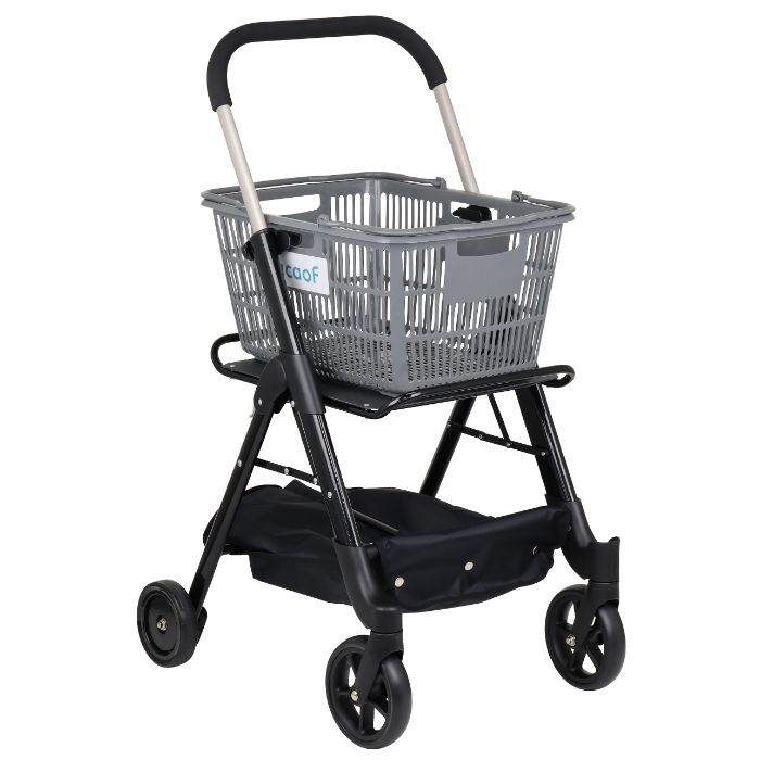 幸和製作所 前押しカートブラック WCS01-BKの通販｜シルバーカー・車