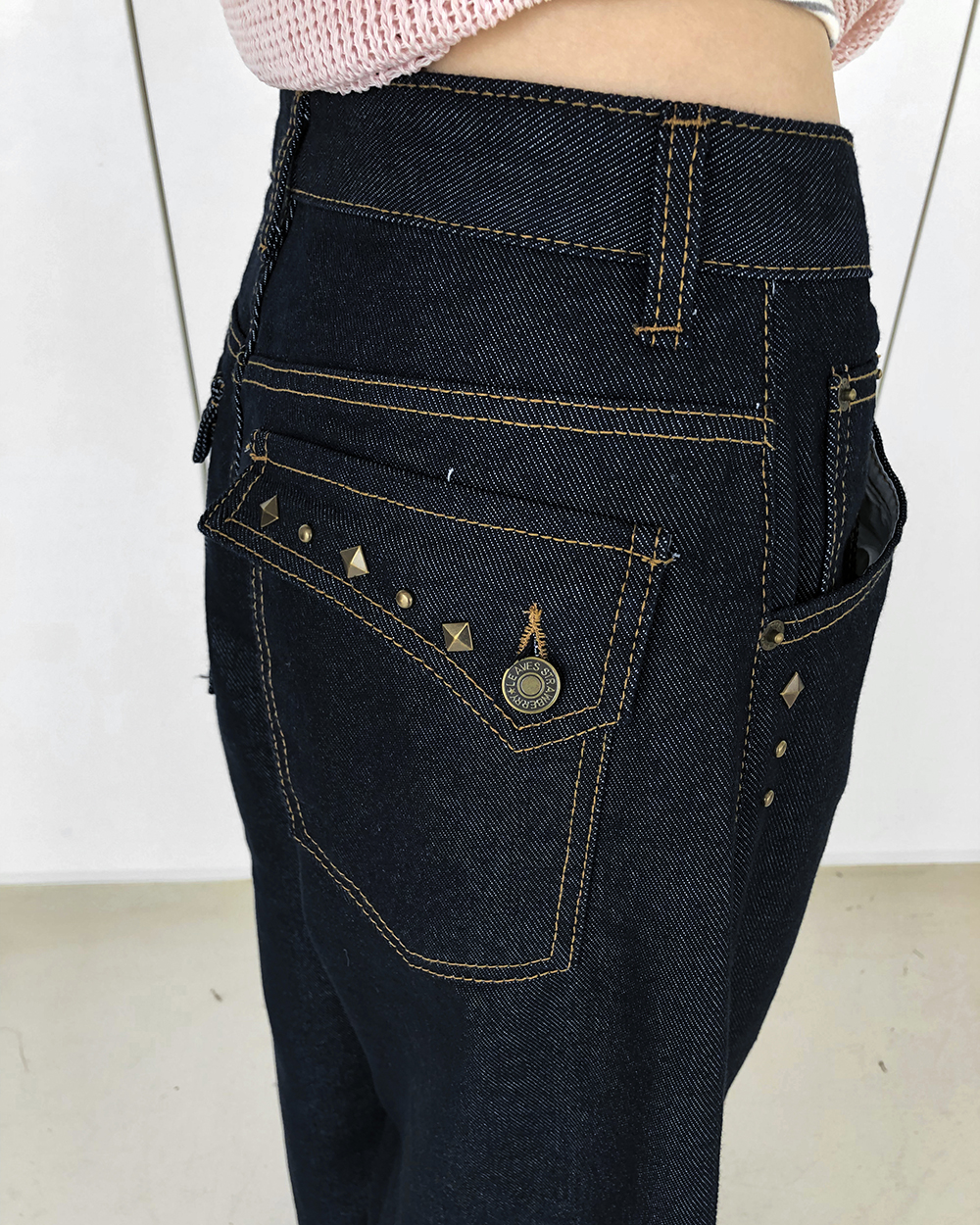 スタッズポケットワイドデニムパンツ | ファッション通販サイト NUGU
